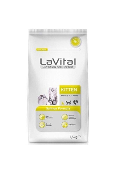 LaVital Somon Balıklı Yavru Kedi Maması 1,5 + 500 kg