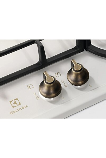 Electrolux Egh6343ron Rococo Seri Rustik Mat Krem Wok Gözlü Gazlı Ankastre Ocak