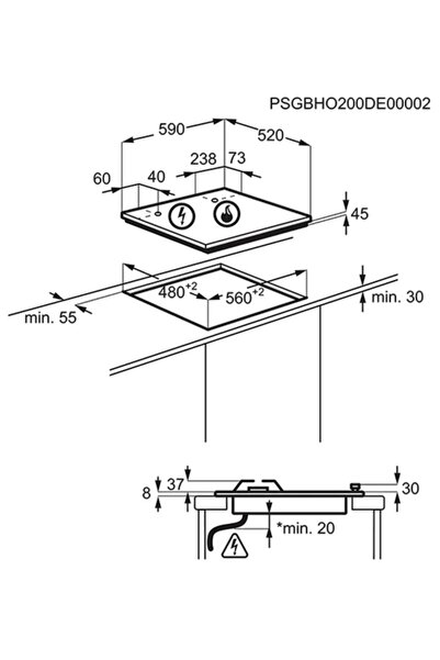 Electrolux Egh6343ron Rococo Seri Rustik Mat Krem Wok Gözlü Gazlı Ankastre Ocak