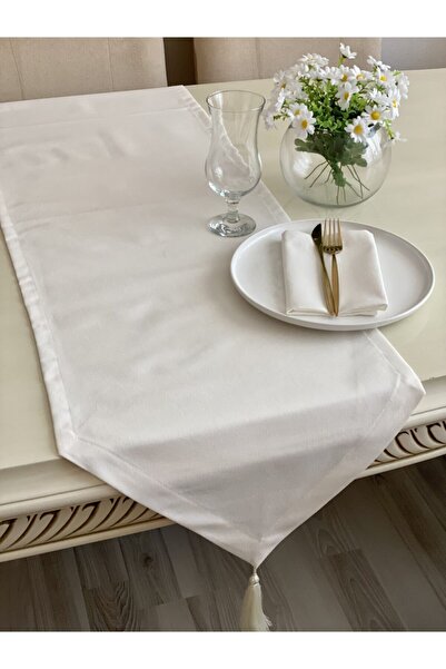 Rabia Design Kırık Beyaz Duck Runner