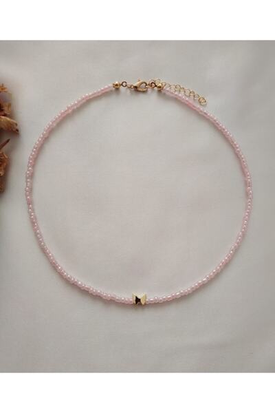 Nuvole Bianche Accessory Kelebekli Pudra Boncuk Kolye