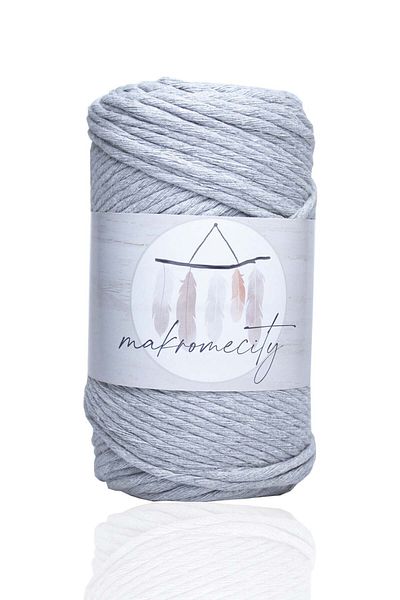Makromecity Premium Taranan Macrame Twine 3mm Makrame Tearable Hobby Twine Σετ 4 4 Γκρι