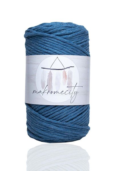 Makromecity Premium Tearable Macrame Twine 3mm Makrame Tearable Hobby Twine Σετ 3 τεμαχίων 3 τζιν μπλε