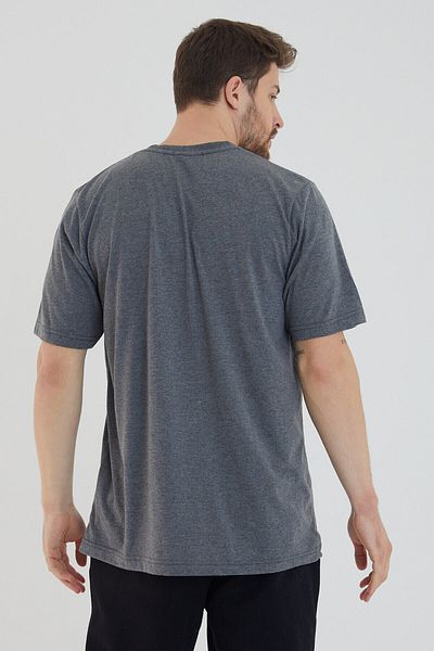 AMAZING CRASH Αντρικό μπλουζάκι Anthracite Basic Crew Neck Regular Fit με κοντό μανίκι