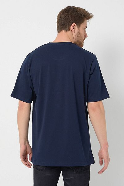 AMAZING CRASH Μπλουζάκι με κοντό μανίκι Navy Blue Basic ανδρικό Crew Neck Regular Fit