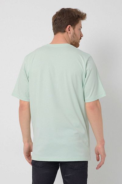 AMAZING CRASH Ανδρικό μπλουζάκι με κοντό μανίκι Mint Basic Crew Neck Regular Fit