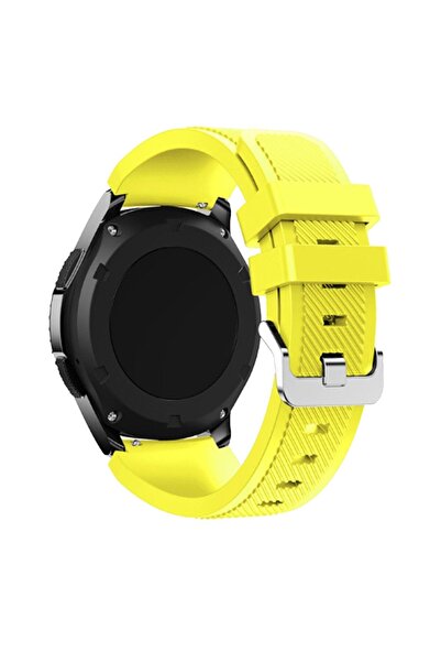 Nezih Case Samsung Galaxy Watch 3 45mm Uyumlu Klasik Çizgi Desenli 22mm Silikon Kordon
