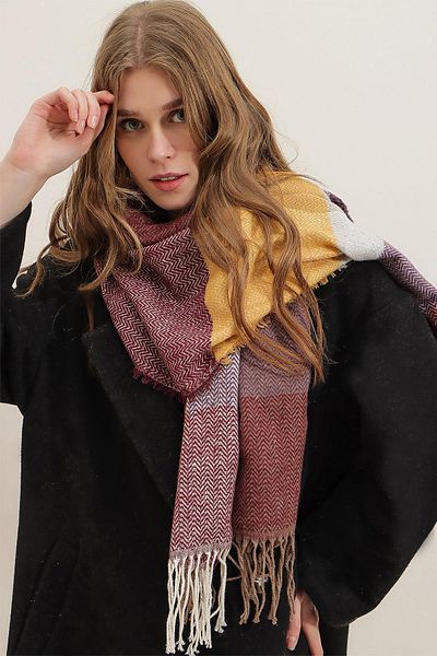 Trend Alaçatı Stili Schultertuch - Lila - Casual