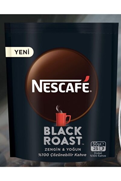 Nestle Nescafe Black Roast 50 Gr Granül Kahve Yoğun Kahve Aromalı