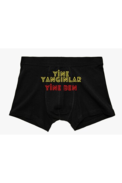 BoxerMasters Yine Yangınlar Yazılı Baskılı Erkek\man Boxer