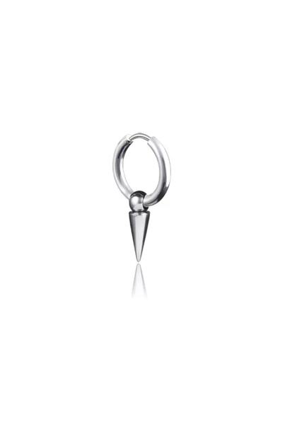 Jaida Moda Unisex Silver Surgical Steel Dangle Hoop Earrings 1 Piece