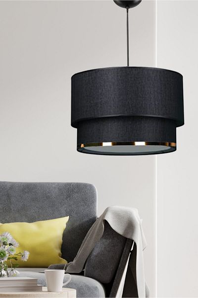 EvLight Black Cake Single Pendant Chandelier