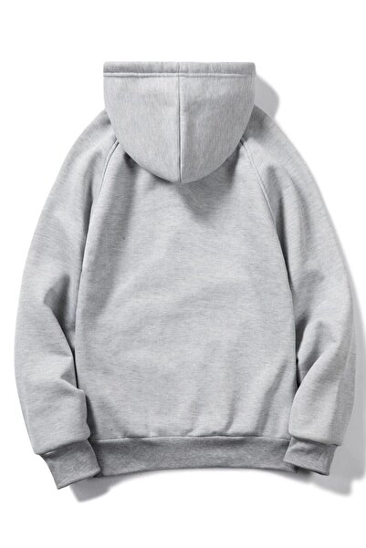 Deocept Μπλουζάκι Unisex Γκρι Oversize με κουκούλα