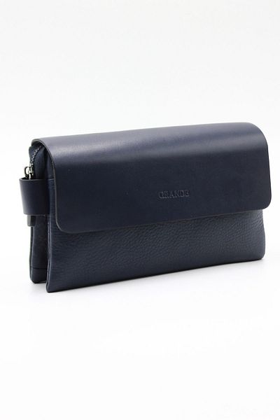 Grande 4267 Model Navy Blue Men's Genuine Leather Dress/Clutch Bag