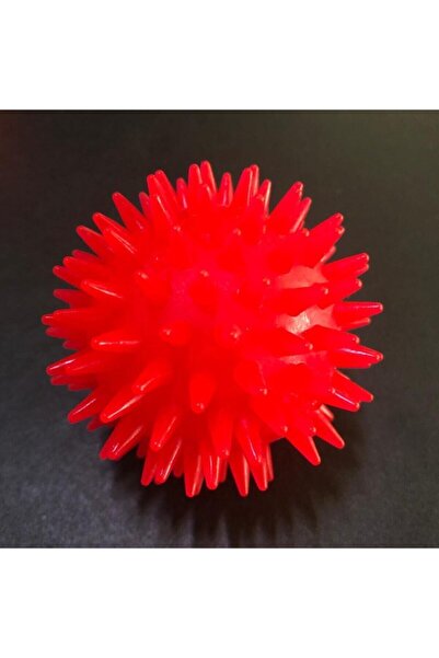 öztürk.avm kedi-köpek Düdüklü Işıklı Kirpi Top Kırmızı