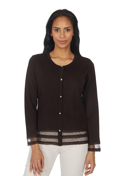 Solo Transparent Knitwear Cardigan with Skirt Sleeve