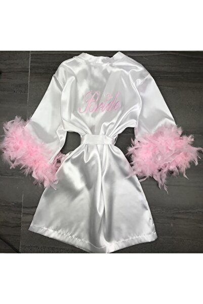 Before To Be Bride Ροζ μανίκι με φτερά και νυφικό κεντημένο φόρεμα