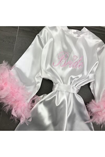 Before To Be Bride Ροζ μανίκι με φτερά και νυφικό κεντημένο φόρεμα