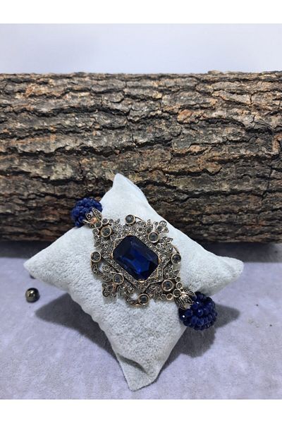 TMD AKSESUAR Sapphire Crystal Colorful Imported Czech Crystal Sapphire Zircon Stone Antique Bracelet