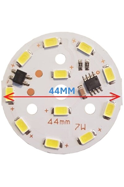 Hazar Led 220 Volt 7 Watt Smd 5630 Ledli Hazır Led Modül 44 Mm Gün Işığı (3 A...