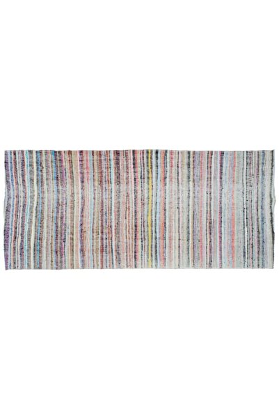 Apex El Dokuması Vintage Yün-pamuk Çizgili Çaput Halı 32221 180 X 417 Cm