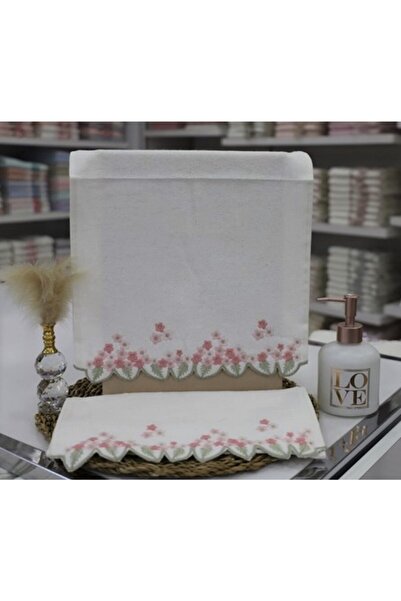 ARLIVA Bambu 3d Nakışllı 30x50 Havlu 2li