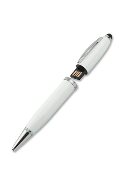 GIFTS STORE USB Pen Flash Memory 32 Gb White (With Touch Pen)