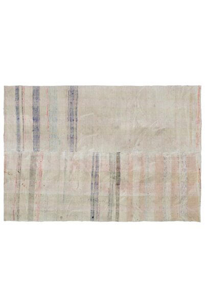 Apex El Dokuması Vintage Yün-pamuk Çizgili Çaput Halı 31773 182 X 267 Cm