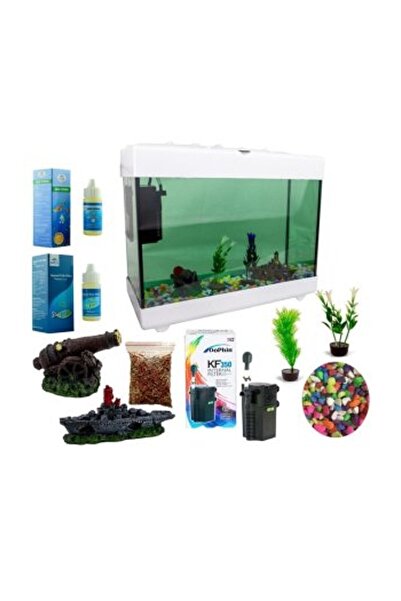 alişpet Full Hazır Akvaryum Seti 35x29x15,5 10parça Set