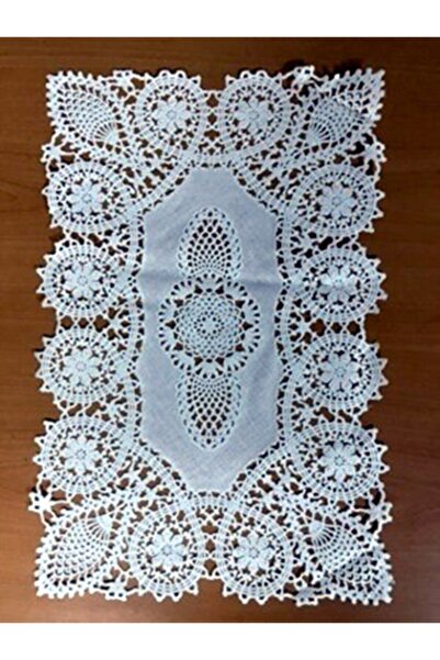 ÖZBALBAN Sehba Örtüsü 30 X 45 Cm Diktörtgen Dantelli Plastik 12 Adet