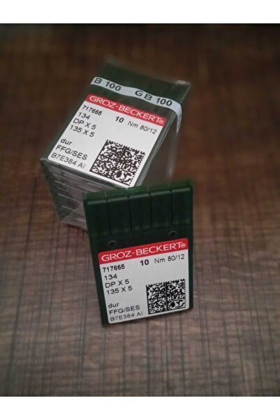 Groz Beckert Dikiş Makinesi Iğnesi Düz Makine Kalın Dip No:12 100 Adet