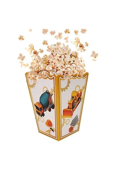 party mix Construction Machinery Themed Popcorn Corn Box