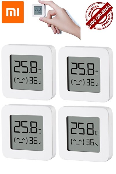 Xiaomi Mijia Bluetooth Akıllı Sıcaklık Ve Nem Ölçer Termometre 4'lü