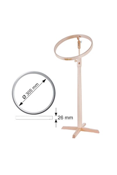 Şirin Kasnak Дървени бродерирани пръстени с колони - Диаметър 30,5 - Дебелина...