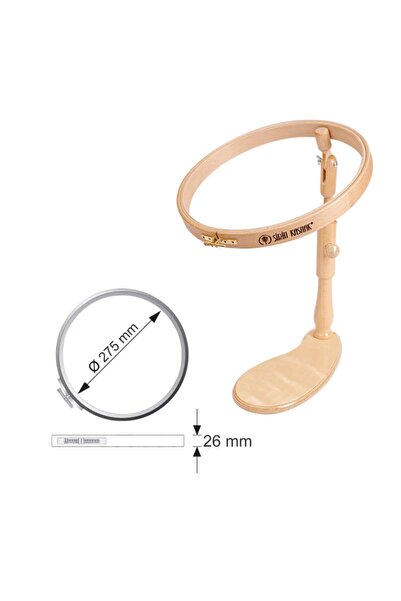 Şirin Kasnak Πρακτικές στρογγυλές ξύλινες τροχαλίες κεντήματος με κάθισμα - Δ...