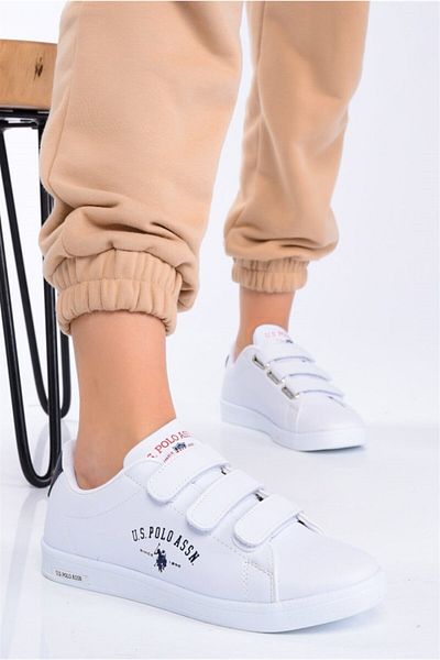 U.S. Polo Assn. Pantofi de damă White Singer - cu bandă velcro, V12