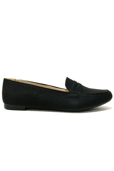 Sedef Black Loafer Anatomical Ballerinas