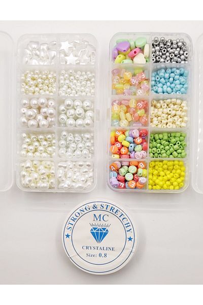 yiğit aksesuar Hobby Jewelry Making Pearl Beads Letter Beads Sand Beads