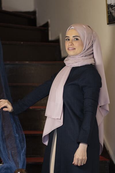 dafne moda Bordürlü Pano Şifon Pembe Şal