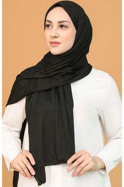 HAR-UM Ticaret Women's Combed Cotton Shawl Black