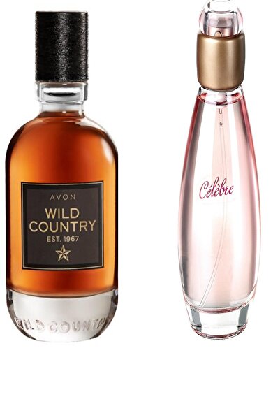 AVON Wild Country Edt 75 ml Erkek Parfüm + Celebre Edt 50 ml Kadın Parfüm 094...