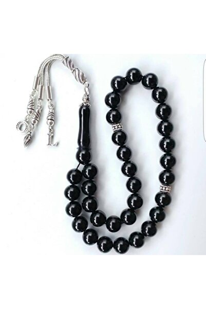 tesbihediye 925 Ayar Gümüş Püsküllü Özel Orijinal Erzurum Oltu Taşı Tesbih