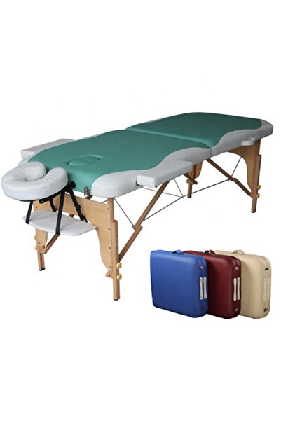 MAXİ Katlanabilir Ahşap Masaj Masası Çanta Tipi Masaj Ve Tedavi Yatağı