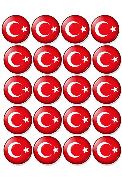 Parti dolabı 20 Adet Kırmızı Ay Yıldız Türk Bayrağı Yaka Rozeti 23 Nisan 19 Mayıs Okul Çocuk Yetişkin Rozet