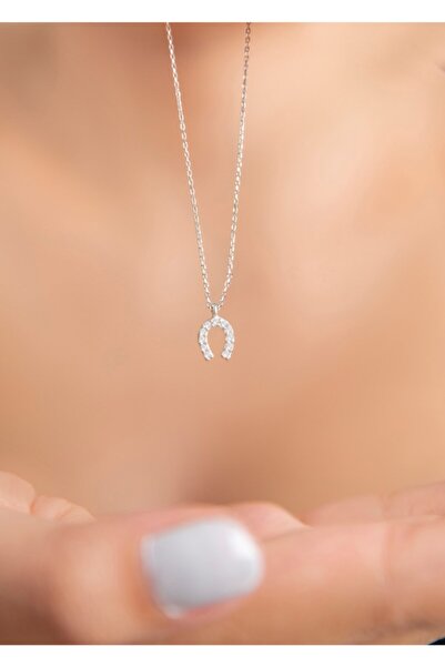 Elika Silver Kadın Şanslı At Nalı 925 Ayar Gümüş Kolye