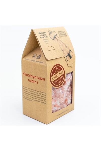 lider tuz Himalaya Kristal Sofrada Öğütme (İRİ) Kaya Tuzu 500 gr