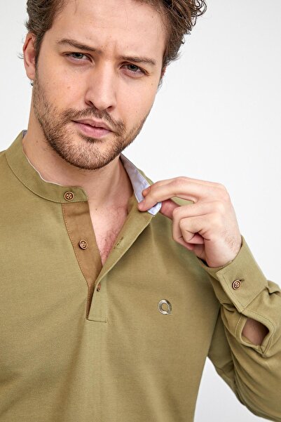 ENQUE Ανδρικό μακρυμάνικο φούτερ με γιακά Judge - Nefti