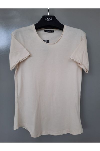 COOL TARZ Ανδρικό μπλουζάκι Light Bone Dirty Collar Casual
