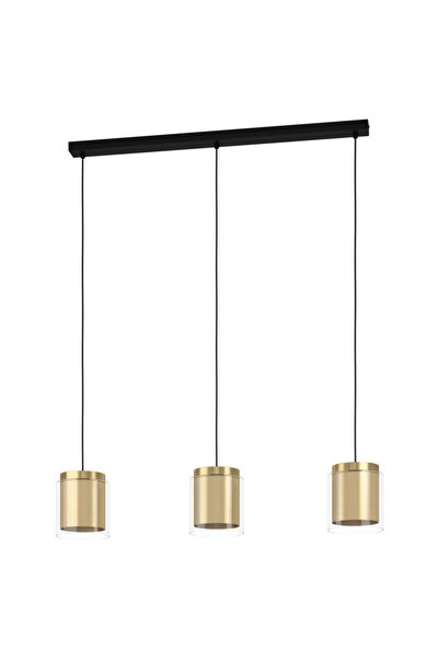 Eglo 99654 "LAGUNITAS" 110 Cm Yüksekliğinde Çelik Siyah, Pirinç, Gold Sarkıt ...