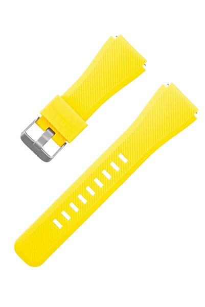Nezih Case Samsung Galaxy Watch 3 45mm Uyumlu Klasik Çizgi Desenli 22mm Silikon Kordon